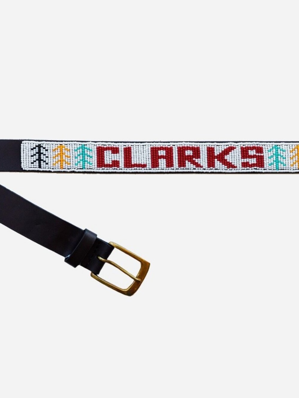 Ubuntu Life Clark’s Beaded Genuine Leather Belt Brown Size 32